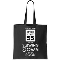 55th Birthday Idea Speed Limit Sign 55 mph Funny Driving Bag