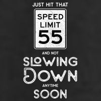 55th Birthday Idea Speed Limit Sign 55 mph Funny Driving Golf Towel