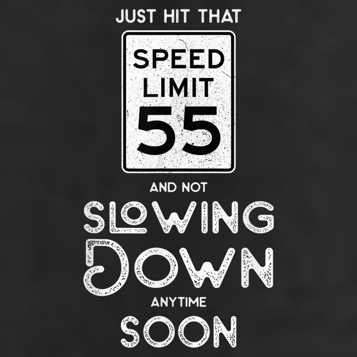 55th Birthday Idea Speed Limit Sign 55 mph Funny Driving Golf Towel