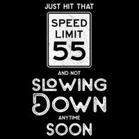 55th Birthday Idea Speed Limit Sign 55 mph Funny Driving Zip Tote Bag