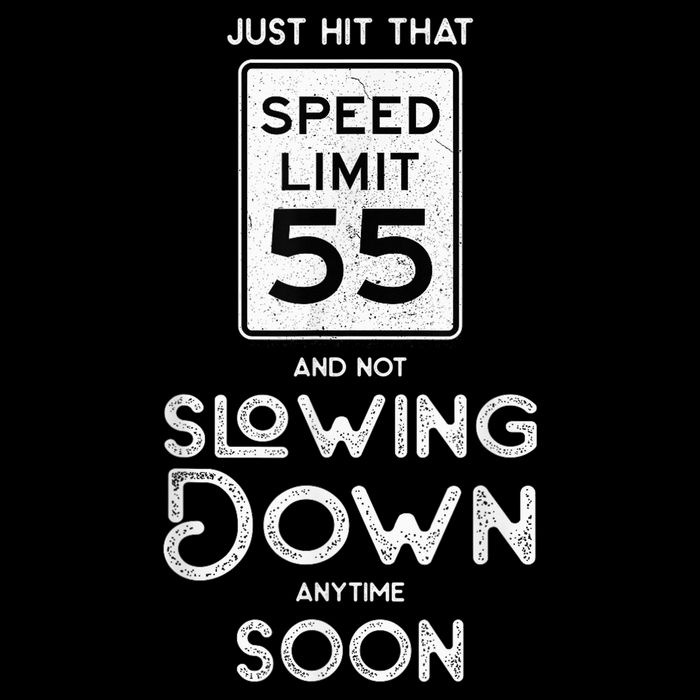 55th Birthday Idea Speed Limit Sign 55 mph Funny Driving Zip Tote Bag