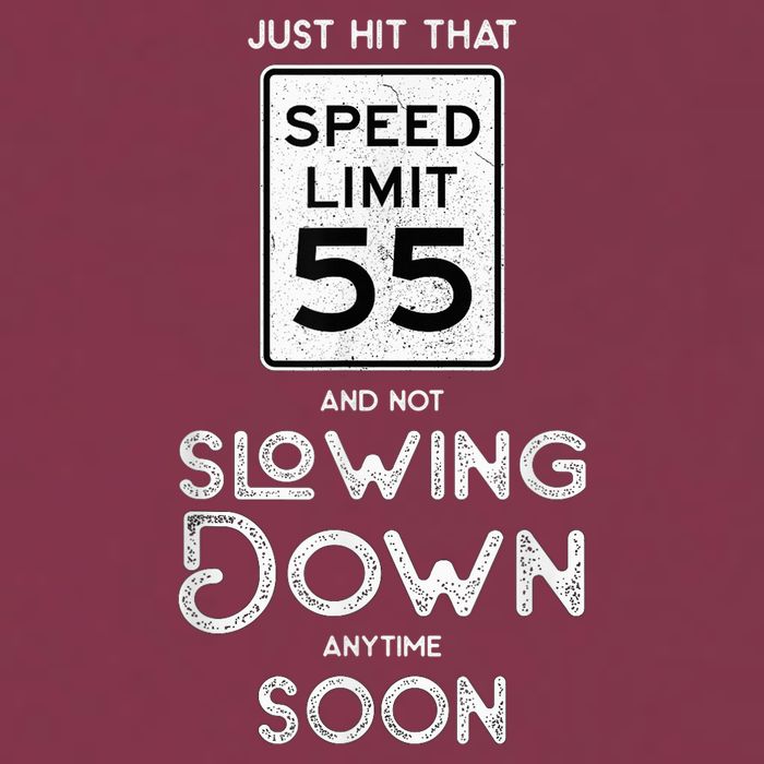 55th Birthday Idea Speed Limit Sign 55 mph Funny Driving 16oz Travel Tumbler