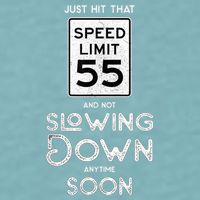 55th Birthday Idea Speed Limit Sign 55 mph Funny Driving Sueded Cloud Jersey T-Shirt
