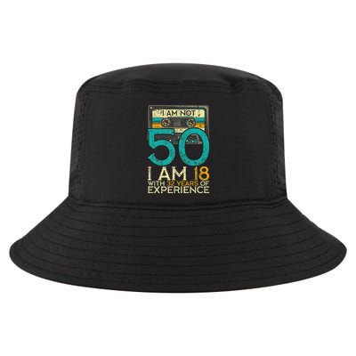 50Th Birthday I Am Not 50 18 With 32 Years Of Experience Cool Comfort Performance Bucket Hat