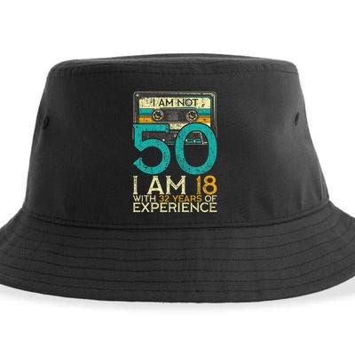 50Th Birthday I Am Not 50 18 With 32 Years Of Experience Sustainable Bucket Hat