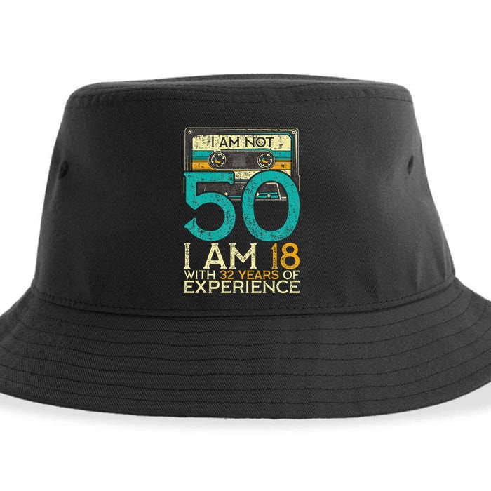 50Th Birthday I Am Not 50 18 With 32 Years Of Experience Sustainable Bucket Hat