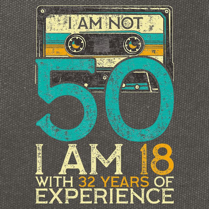 50Th Birthday I Am Not 50 18 With 32 Years Of Experience Cotton Canvas Backpack