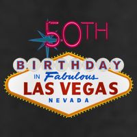 50th Birthday In Las Vegas Classic Sign Adult Drive Performance Visor