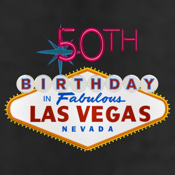50th Birthday In Las Vegas Classic Sign Adult Drive Performance Visor