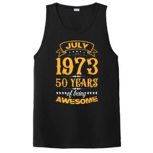 50th Birthday July 1973 50 Years Of Being Awesome PosiCharge Competitor Tank