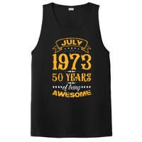 50th Birthday July 1973 50 Years Of Being Awesome PosiCharge Competitor Tank