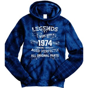 50th Birthday Legends Were Born In 1974 Tie Dye Hoodie