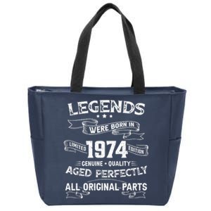 50th Birthday Legends Were Born In 1974 Zip Tote Bag