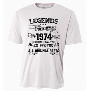 50th Birthday Legends Were Born In 1974 Cooling Performance Crew T-Shirt