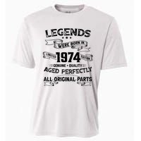 50th Birthday Legends Were Born In 1974 Cooling Performance Crew T-Shirt