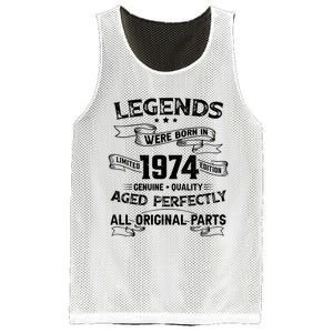 50th Birthday Legends Were Born In 1974 Mesh Reversible Basketball Jersey Tank