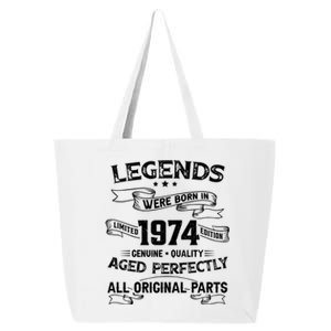 50th Birthday Legends Were Born In 1974 25L Jumbo Tote