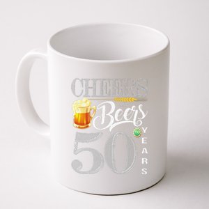 50th Birthday Long Sleeve 50 Cheers Beers Bday Coffee Mug