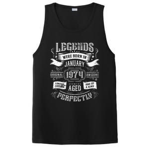 50th Birthday Legends Were Born In January 1974 PosiCharge Competitor Tank