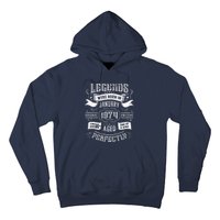 50th Birthday Legends Were Born In January 1974 Hoodie