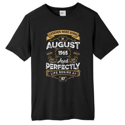 57th Birthday Legends Were Born In August 1965 Gift Tall Fusion ChromaSoft Performance T-Shirt