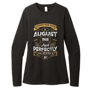 57th Birthday Legends Were Born In August 1965 Gift Womens CVC Long Sleeve Shirt