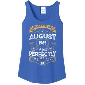 57th Birthday Legends Were Born In August 1965 Gift Ladies Essential Tank