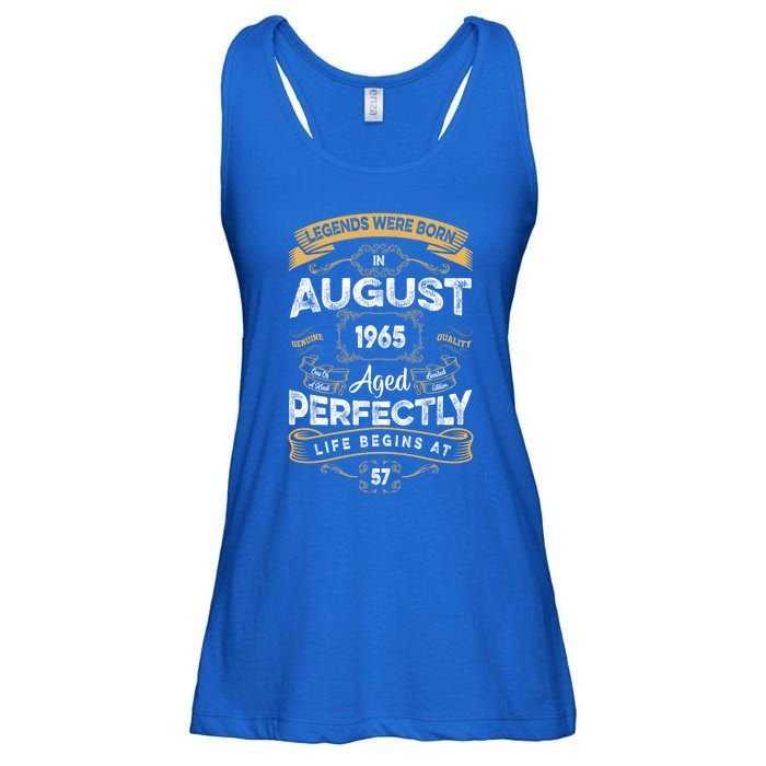 57th Birthday Legends Were Born In August 1965 Gift Ladies Essential Flowy Tank