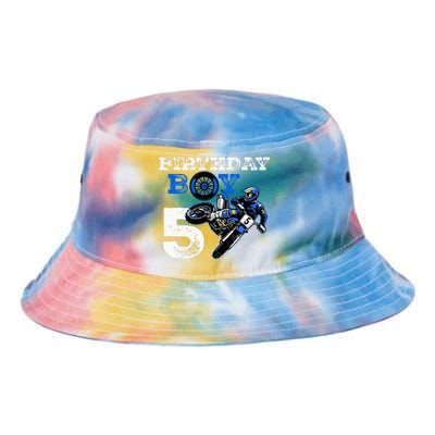 5th Birthday Motocross Mx Dirt Bike 5 Year Old Funny B Day Tie Dye Newport Bucket Hat