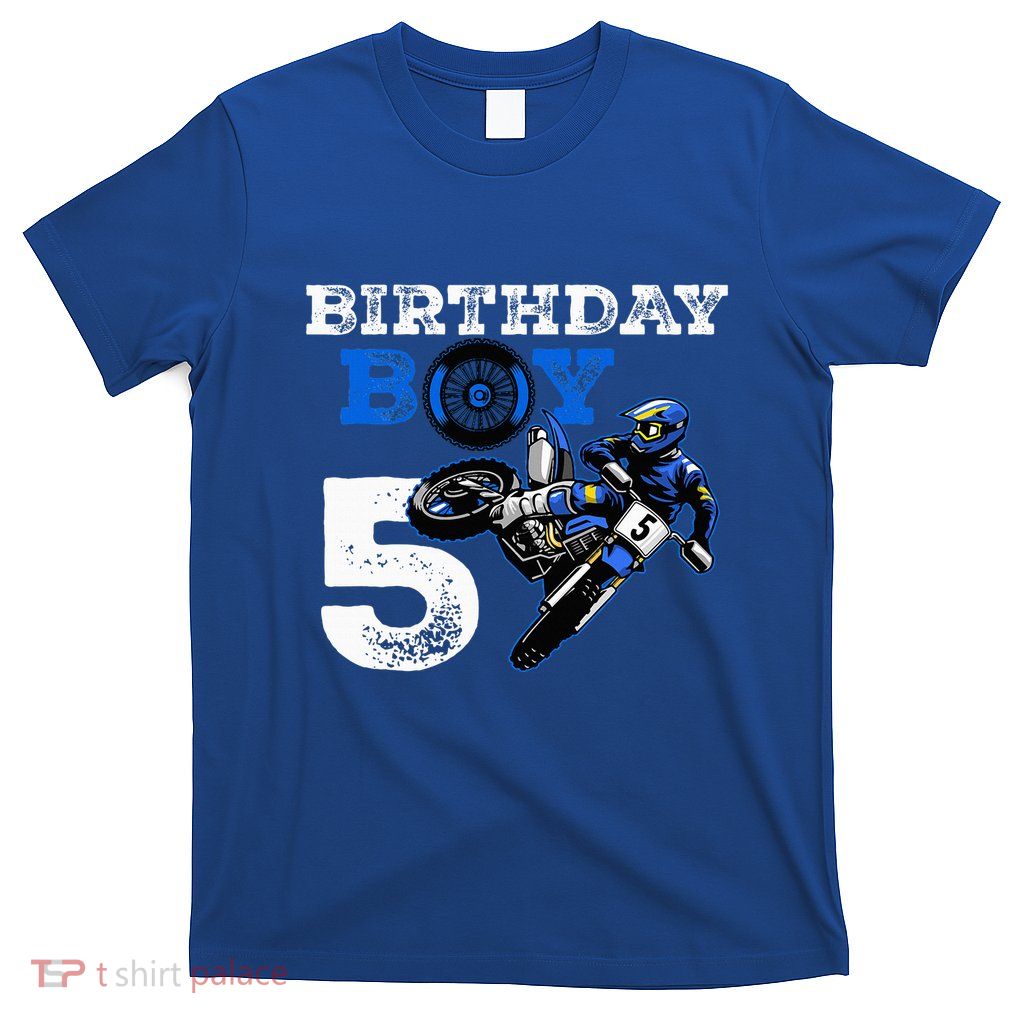 5th Birthday Motocross Mx Dirt Bike 5 Year Old Funny B Day T-Shirt