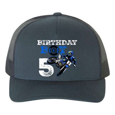 5th Birthday Motocross Mx Dirt Bike 5 Year Old Funny B Day Yupoong Adult 5-Panel Trucker Hat