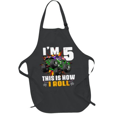 5th Birthday Monster Truck Rule JAM Five Years Apron