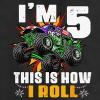 5th Birthday Monster Truck Rule JAM Five Years Hat