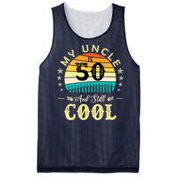 50th Birthday My Uncle Is 50 And Still Cool Retro Vintage Mesh Reversible Basketball Jersey Tank