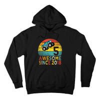 5th Birthday Monster Truck Lover 5 Years Old Vintage Retro Tall Hoodie