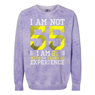 55th Birthday Man Woman 55 Year Old Gift Colorblast Crewneck Sweatshirt