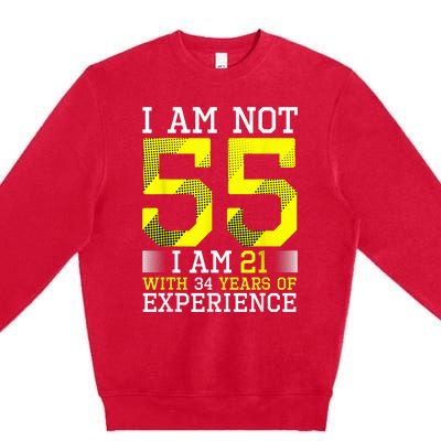 55th Birthday Man Woman 55 Year Old Gift Premium Crewneck Sweatshirt