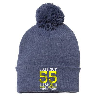 55th Birthday Man Woman 55 Year Old Gift Pom Pom 12in Knit Beanie