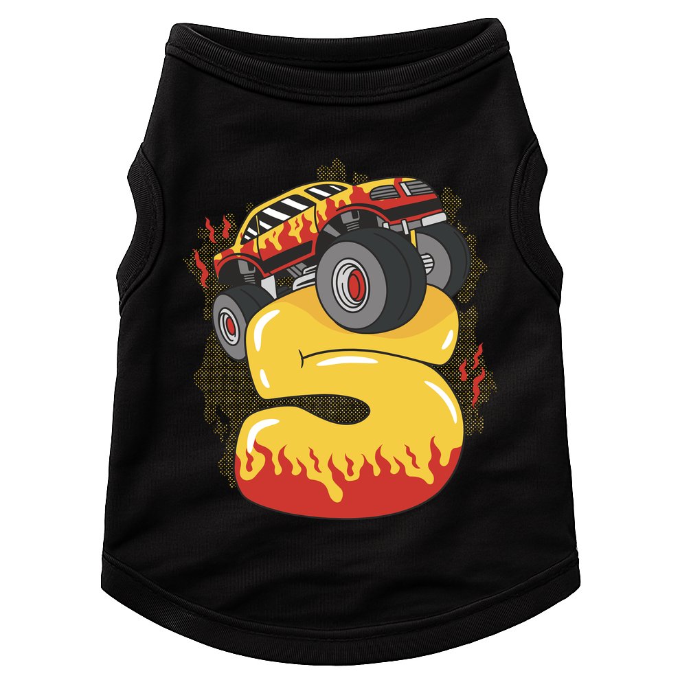 5th Birthday Monster Truck Doggie Tank