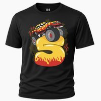 5th Birthday Monster Truck Cooling Performance Crew T-Shirt