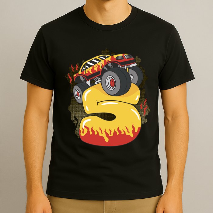 5th Birthday Monster Truck T-Shirt