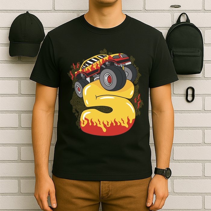 5th Birthday Monster Truck T-Shirt