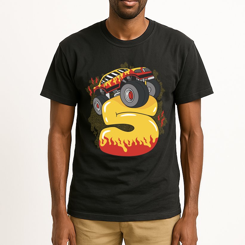 5th Birthday Monster Truck Tall T-Shirt