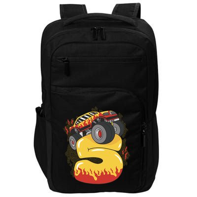 5th Birthday Monster Truck Impact Tech Backpack