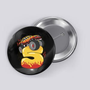 5th Birthday Monster Truck Button