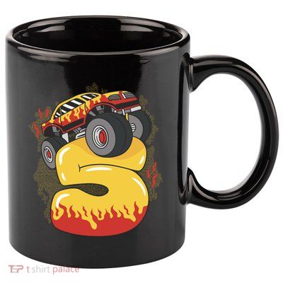 5th Birthday Monster Truck 11oz C Handle Ceramic Mug