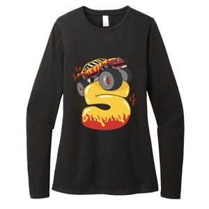 5th Birthday Monster Truck Womens CVC Long Sleeve Shirt