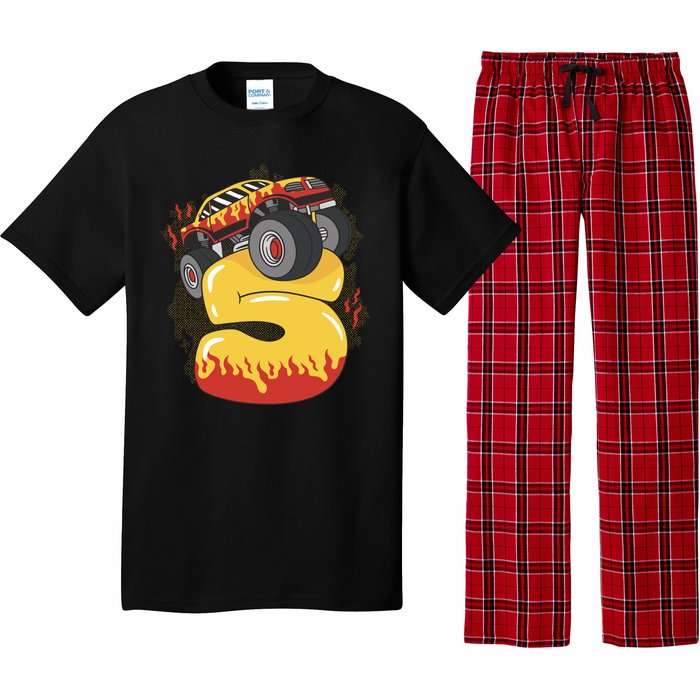 5th Birthday Monster Truck Pajama Set