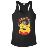 5th Birthday Monster Truck Ladies PosiCharge Competitor Racerback Tank