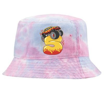 5th Birthday Monster Truck Tie-Dyed Bucket Hat